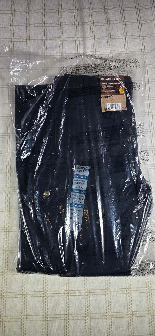 Carhartt B342 Ripstop Cargo Work Pant Size 36x32 Black
